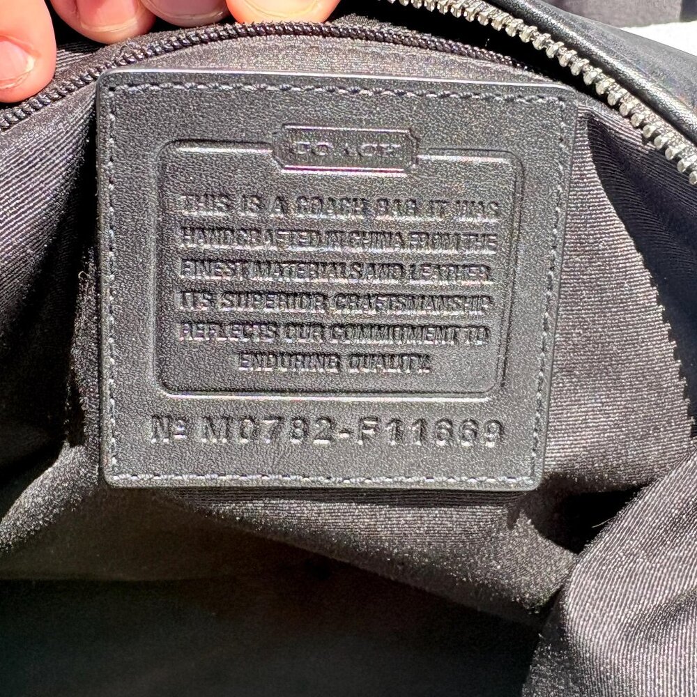 Coach Black Satin  Hampton Hobo with Charms - Picture 9 of 10